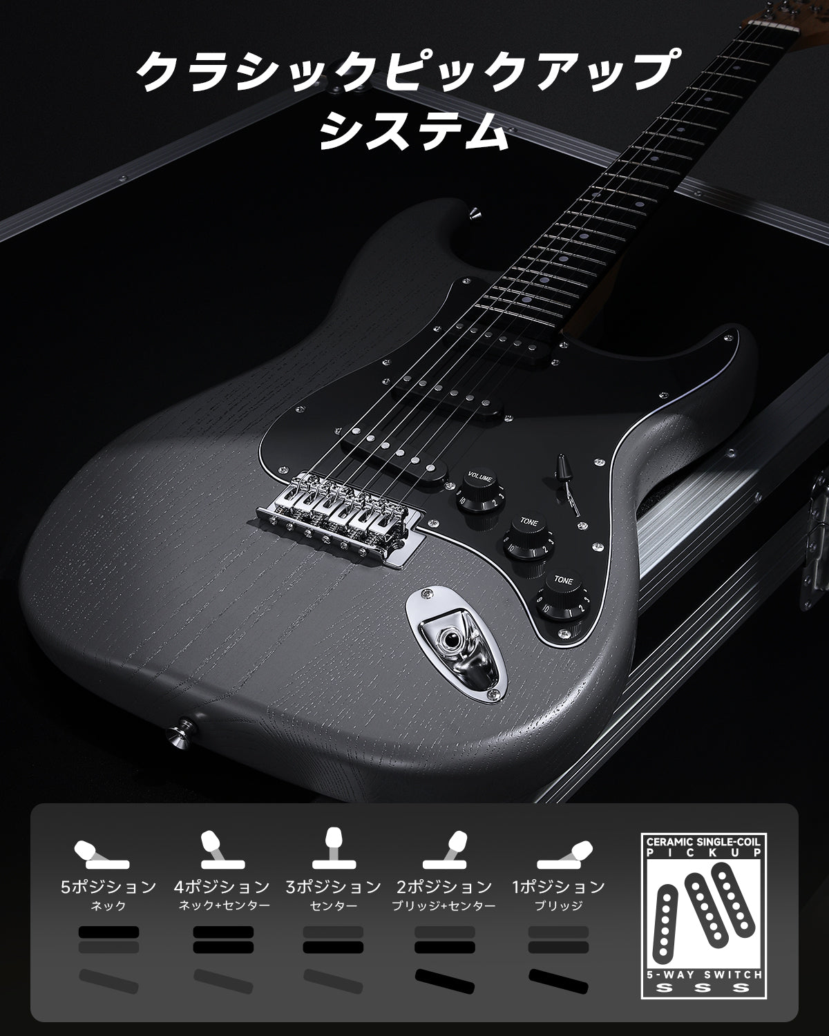 Donner DST-80 ST エレキギターセット-黒##