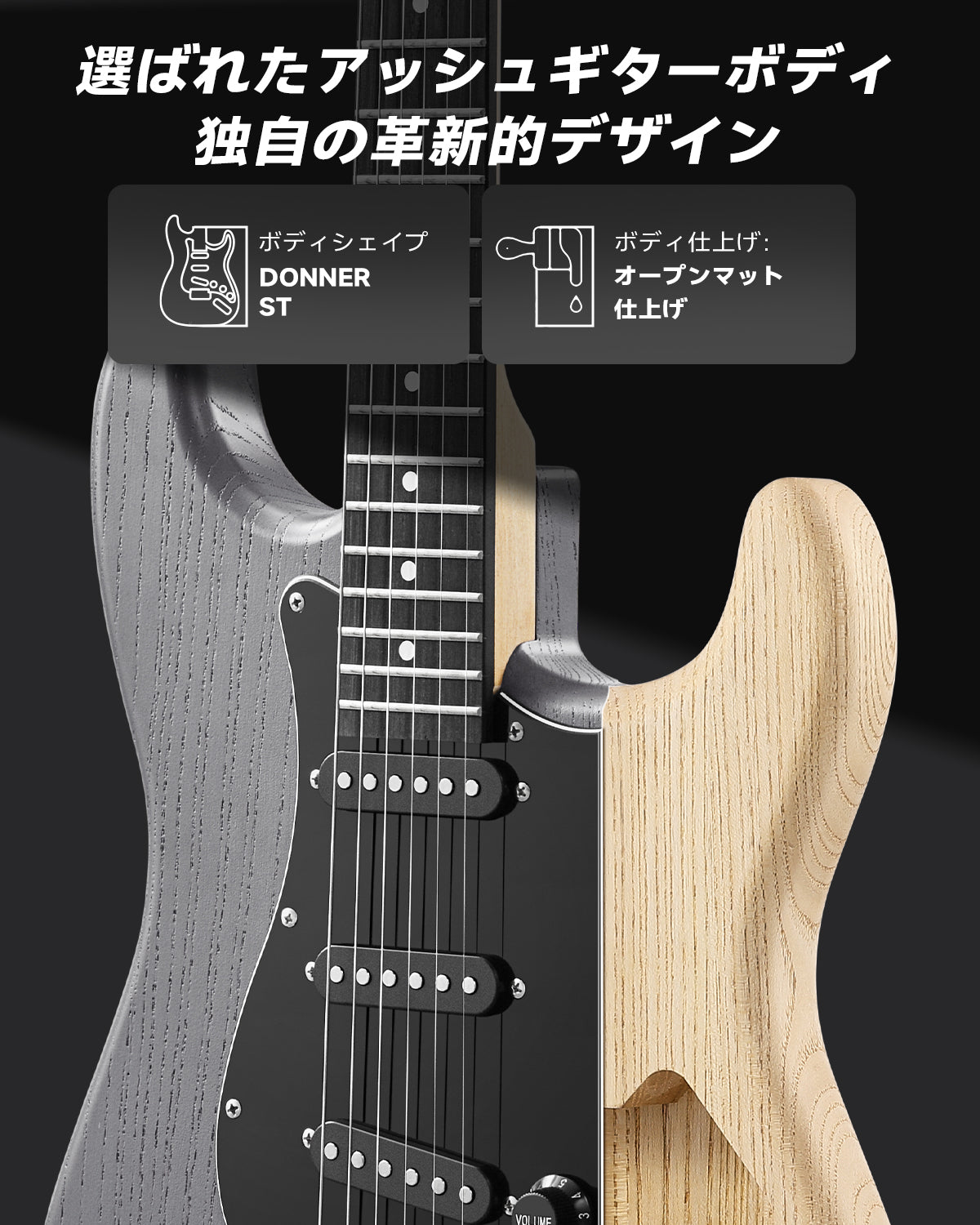 Donner DST-80 ST エレキギターセット-黒##