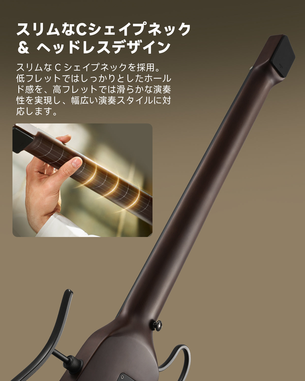 Donner HUSH™ C ナイロン弦 アコースティック・エレクトリックギター-サンバースト##