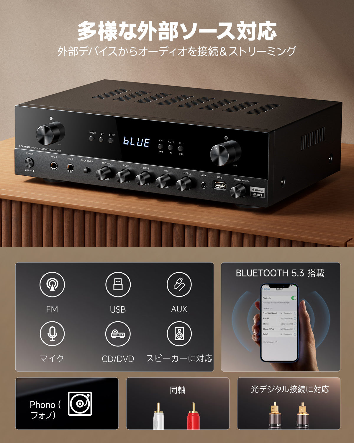 Donner MAMP2 2チャンネルアンプ