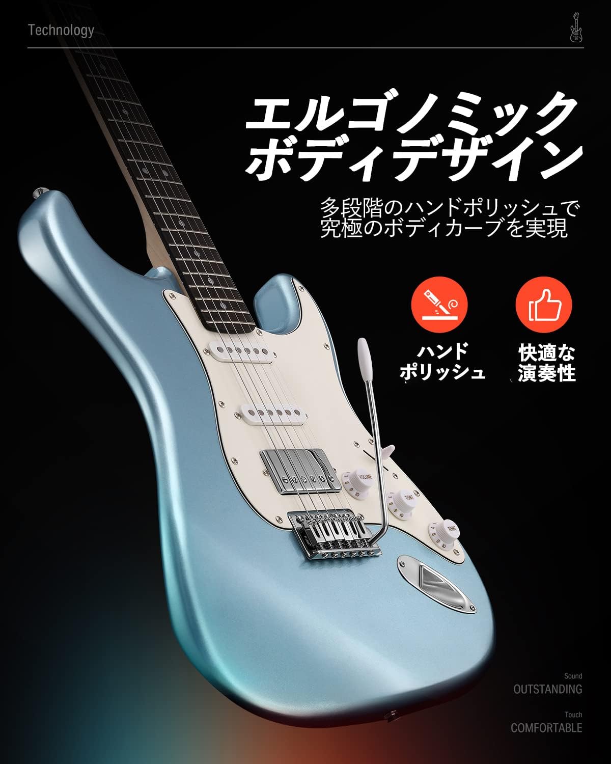 Donner エレキギター 初心者セット STタイプ コイルタップ 6点止めトレモロ ミニアンプ付き ケース· ストラップ· シールドなど付属 -ミントグリーン##