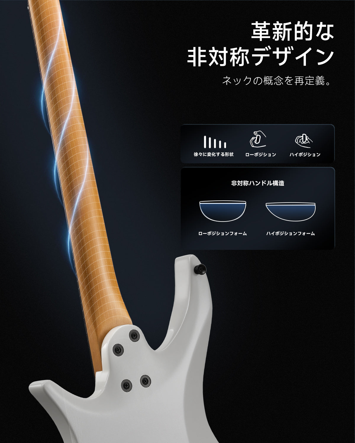 Donner NHL-500 ヘッドレスエレキギター