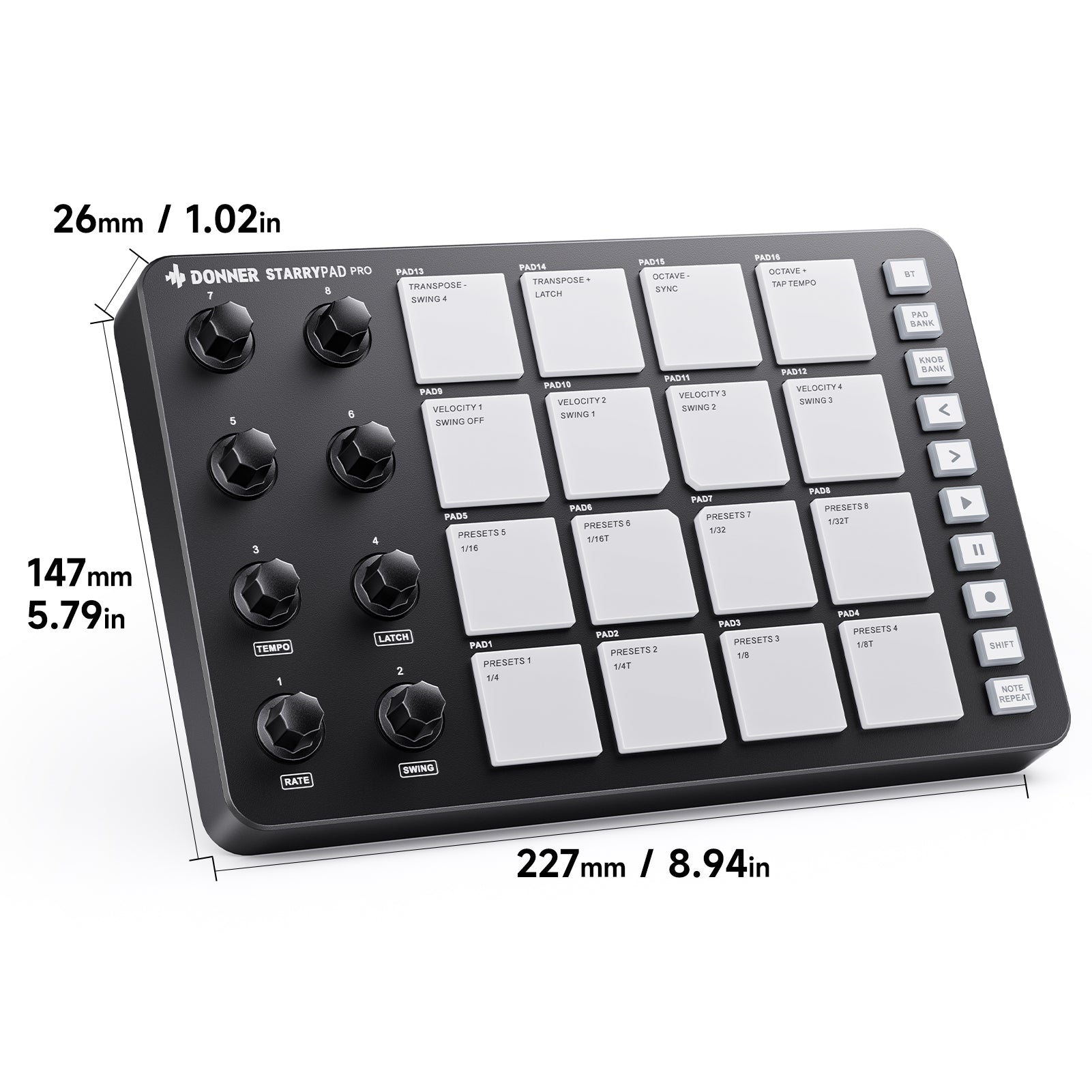 STARRYPAD PRO MIDIコントローラー - ブラック