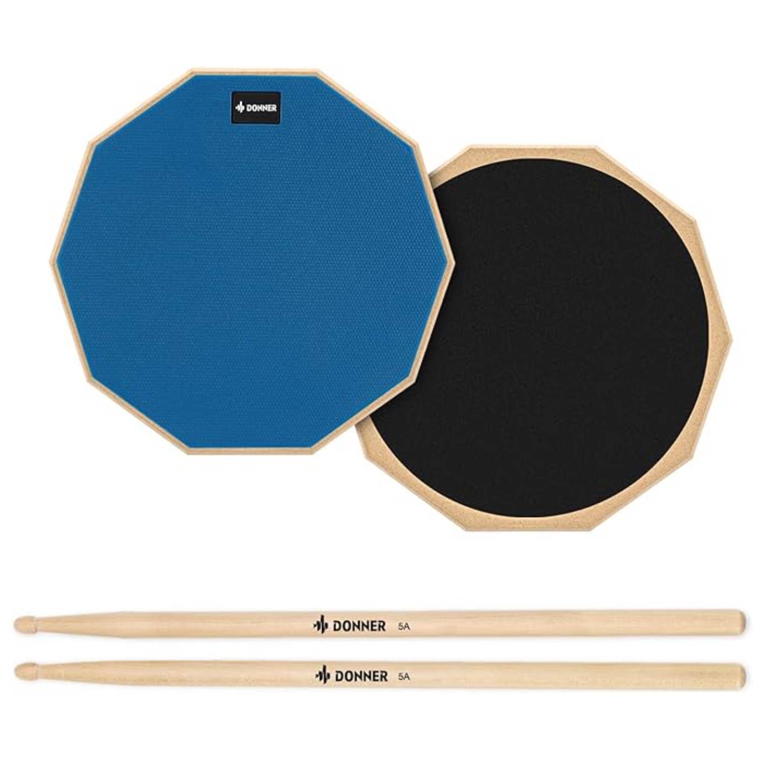 8インチドラム練習パッド静音タイプスティック付属 Donner