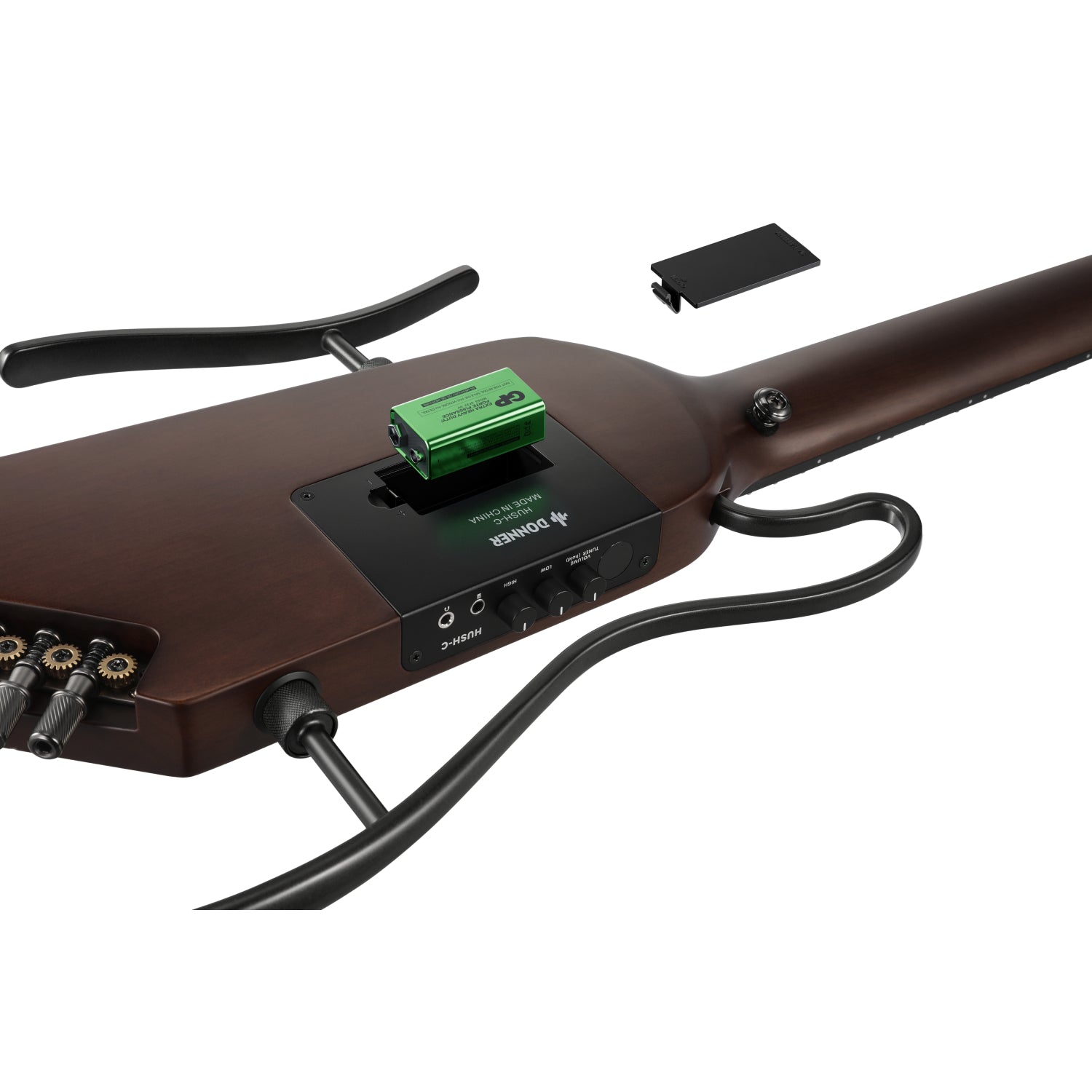 Donner HUSH™ C ナイロン弦 アコースティック・エレクトリックギター-サンバースト##