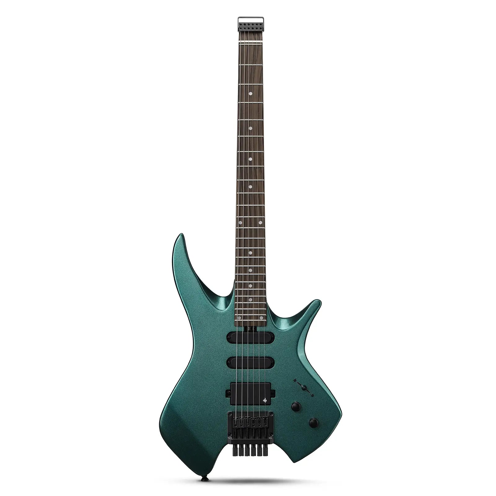 Donner HLX-500 ヘッドレスエレキギター-緑##