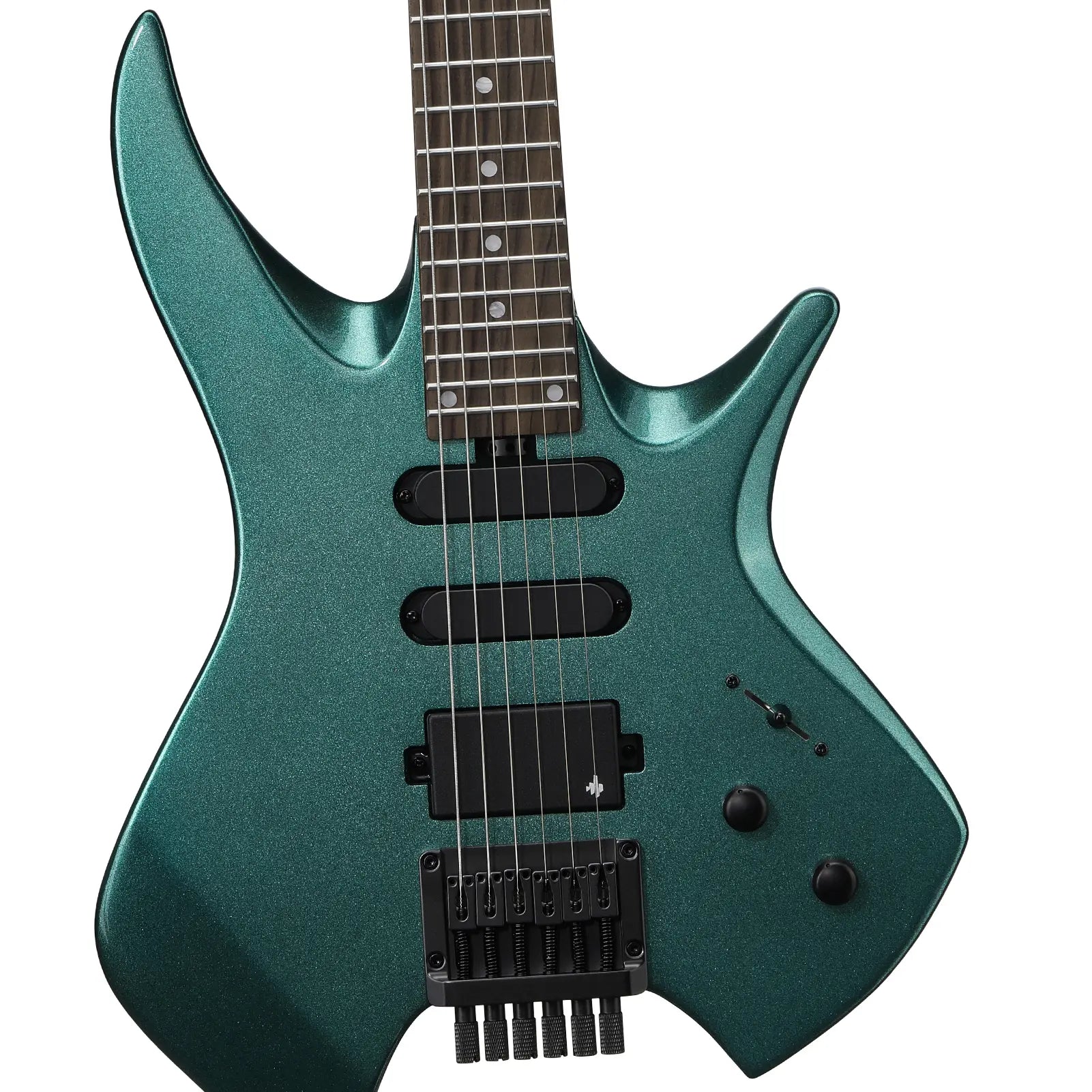 Donner HLX-500 ヘッドレスエレキギター-緑##