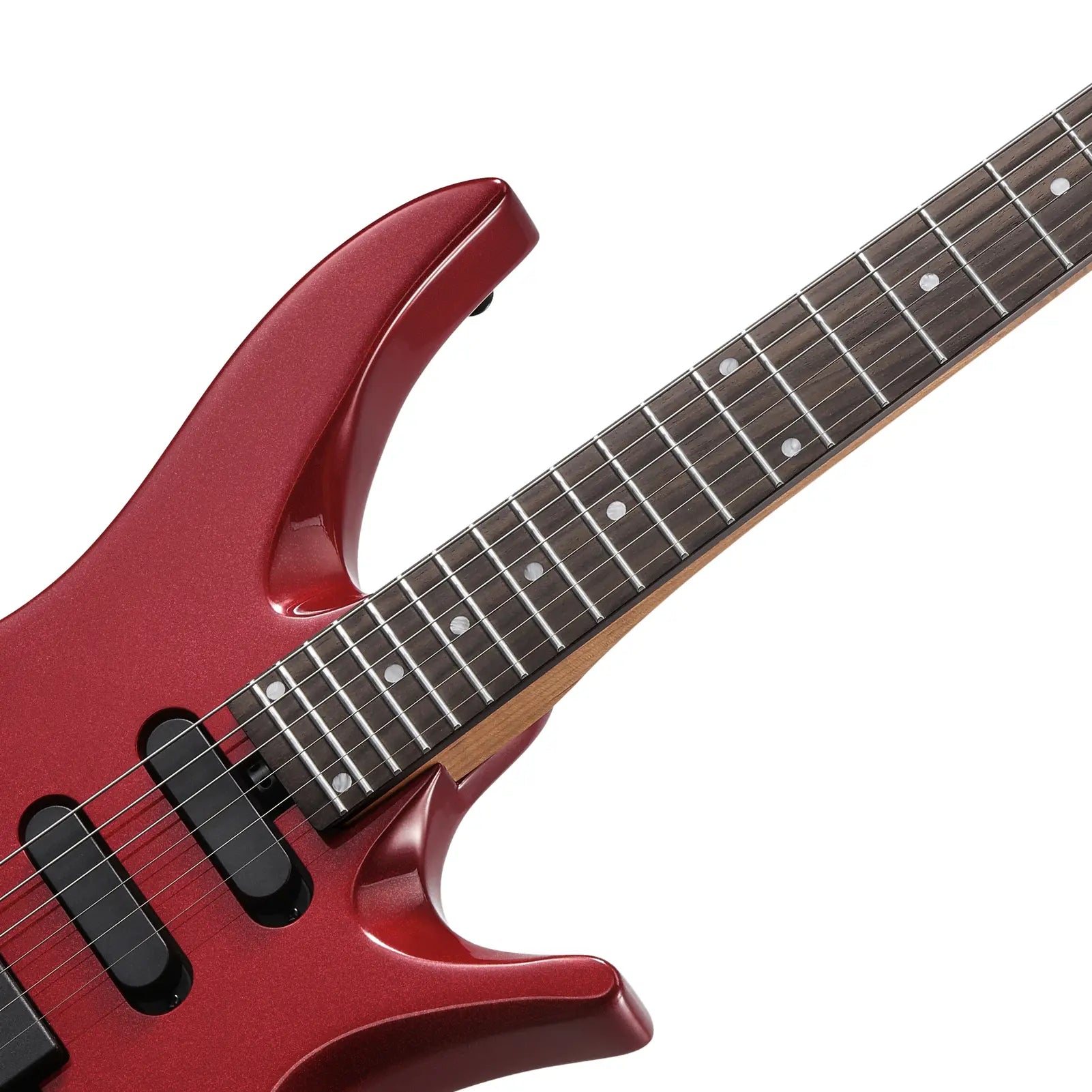 Donner HLX-500 ヘッドレスエレキギター-赤##