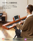 Donner DEP-1S 電子ピアノ 88鍵盤 力度対応 軽量コンパクト 初心者向け X型スタンド付き
