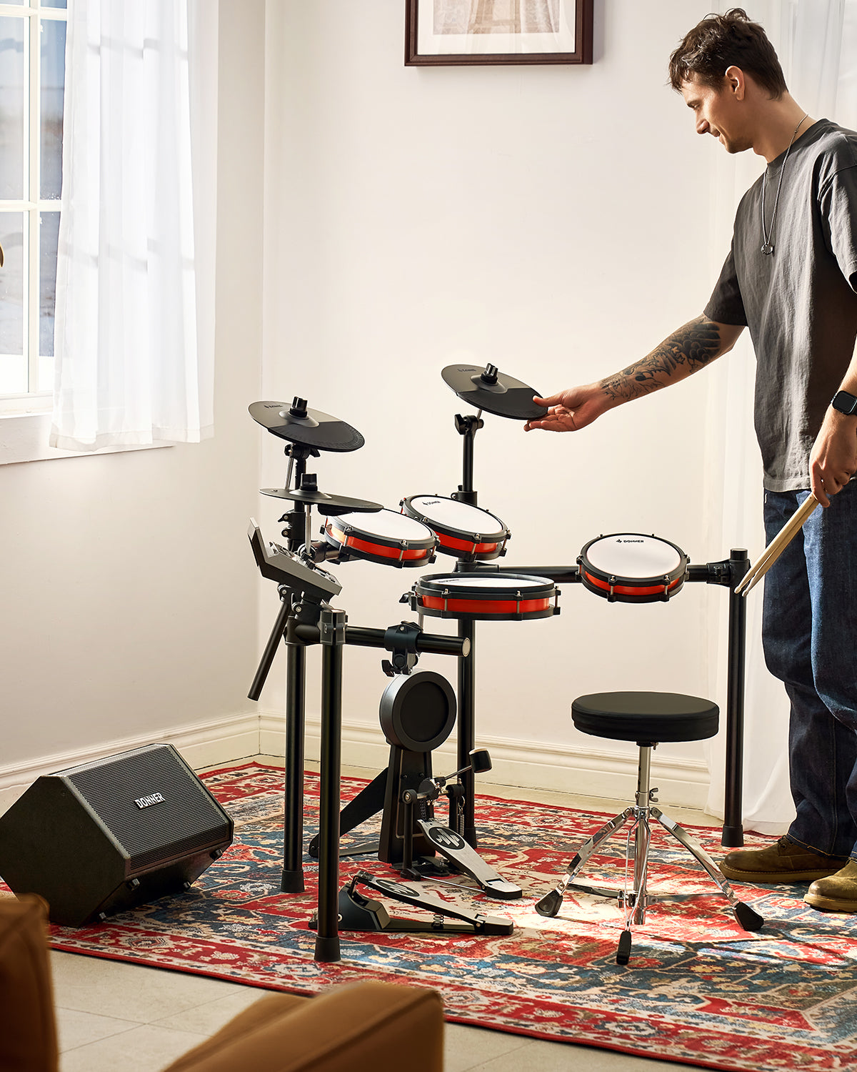 Donner DED-200 NEW 5ドラム 3シンバル 電子ドラム