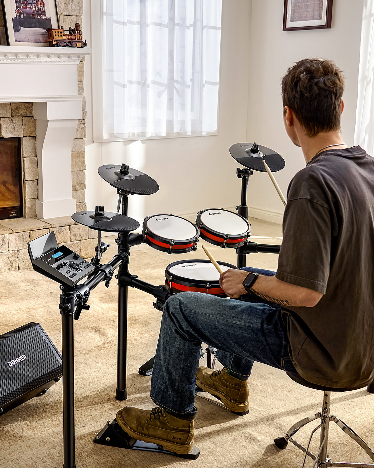 【先行販売 】Donner DED-200（2026年版）5ドラム 3シンバル 電子ドラム - 4月12日入荷予定