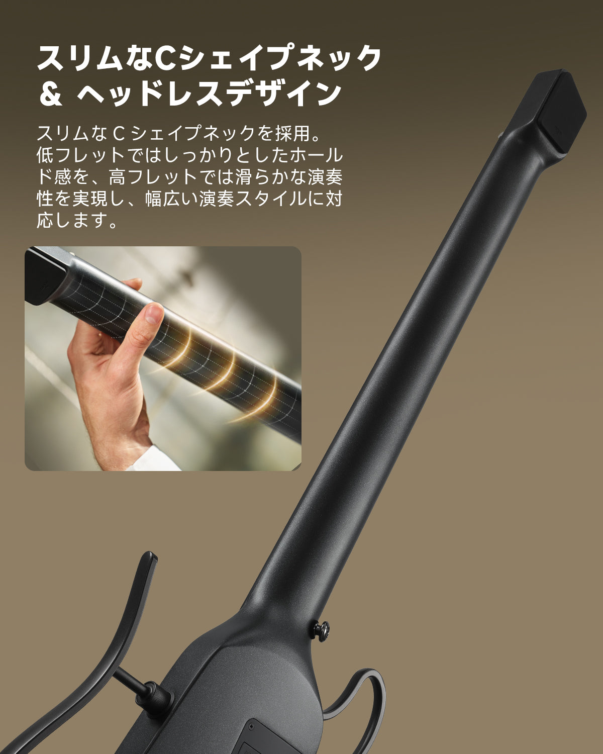 Donner HUSH™ C ナイロン弦 アコースティック・エレクトリックギター-ブラック##