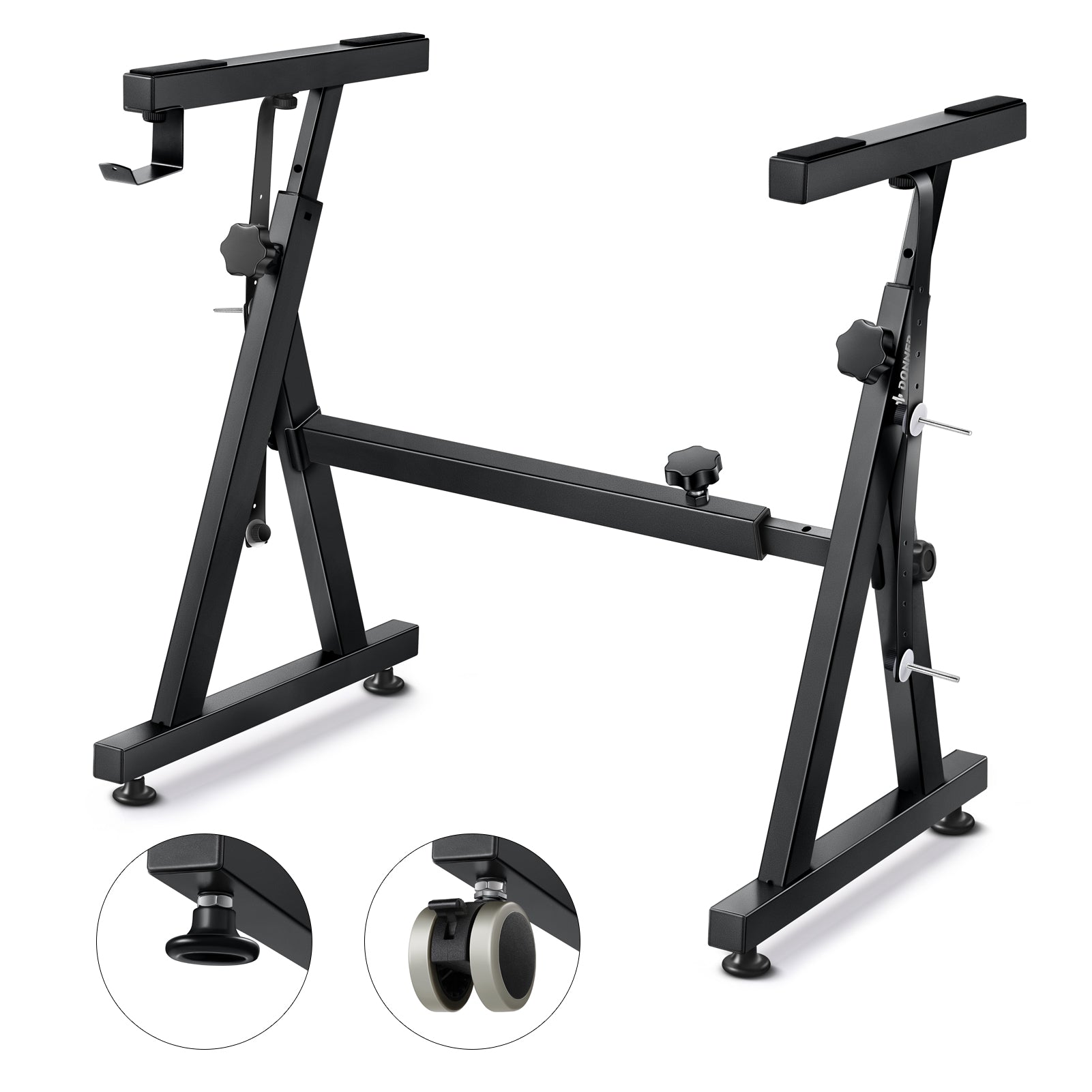 【5％OFF】 Donner 高さ60-85cm調節 スタンド Z型 ピアノ 電子キーボード 鍵盤楽器
