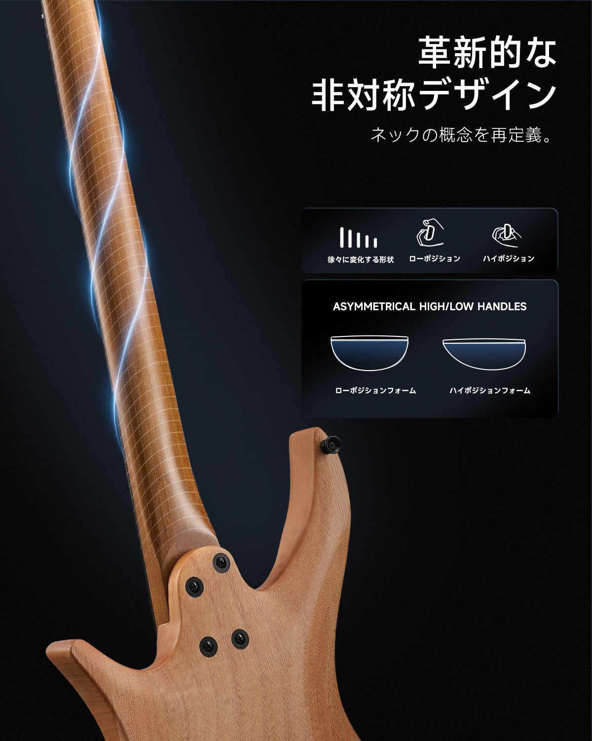 Donner NHL-500 ヘッドレスエレキギター