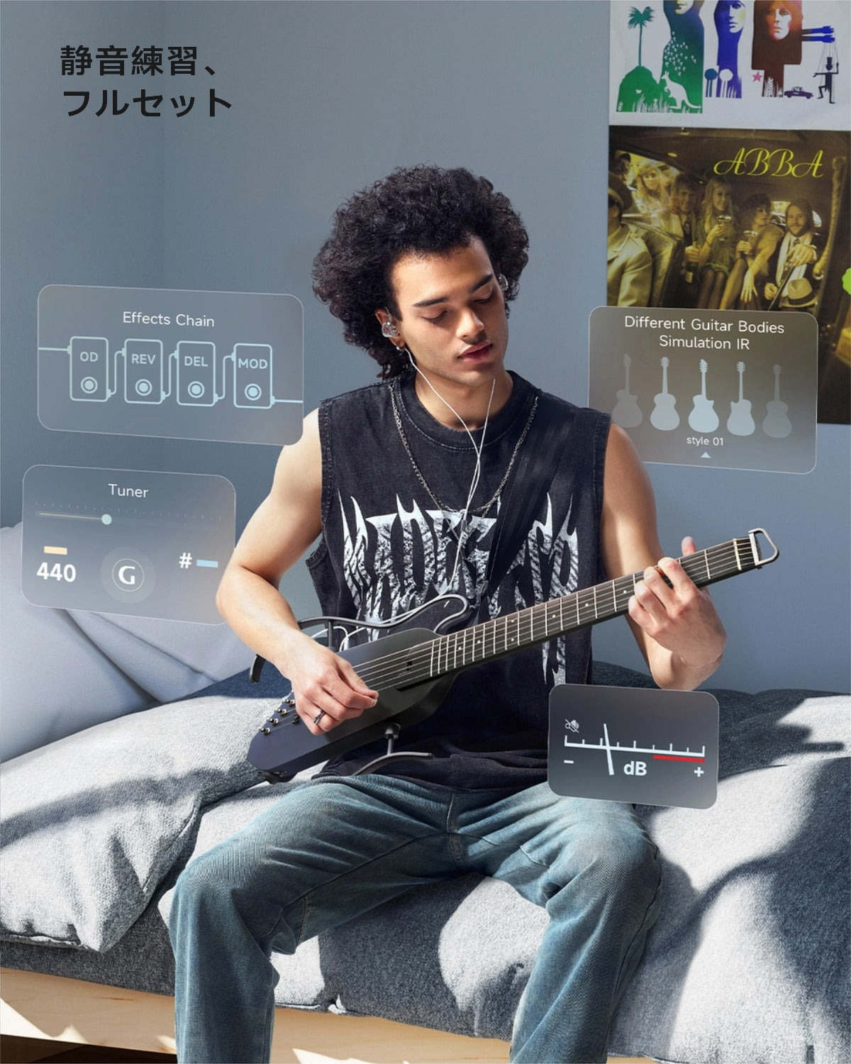 Donner HUSH™ I PRO トラベルギター-
スペースフライ##