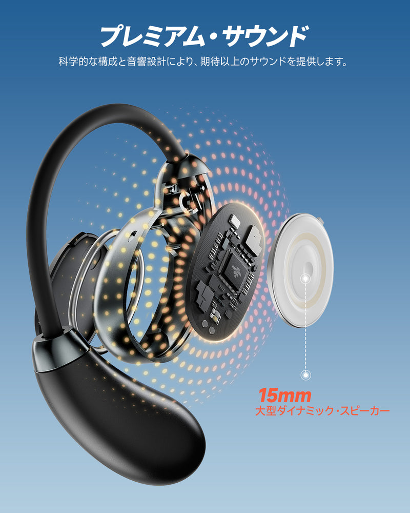 Donner Dobuds OPEN オープンイヤーヘッドフォン Bluetooth 5.3 黒