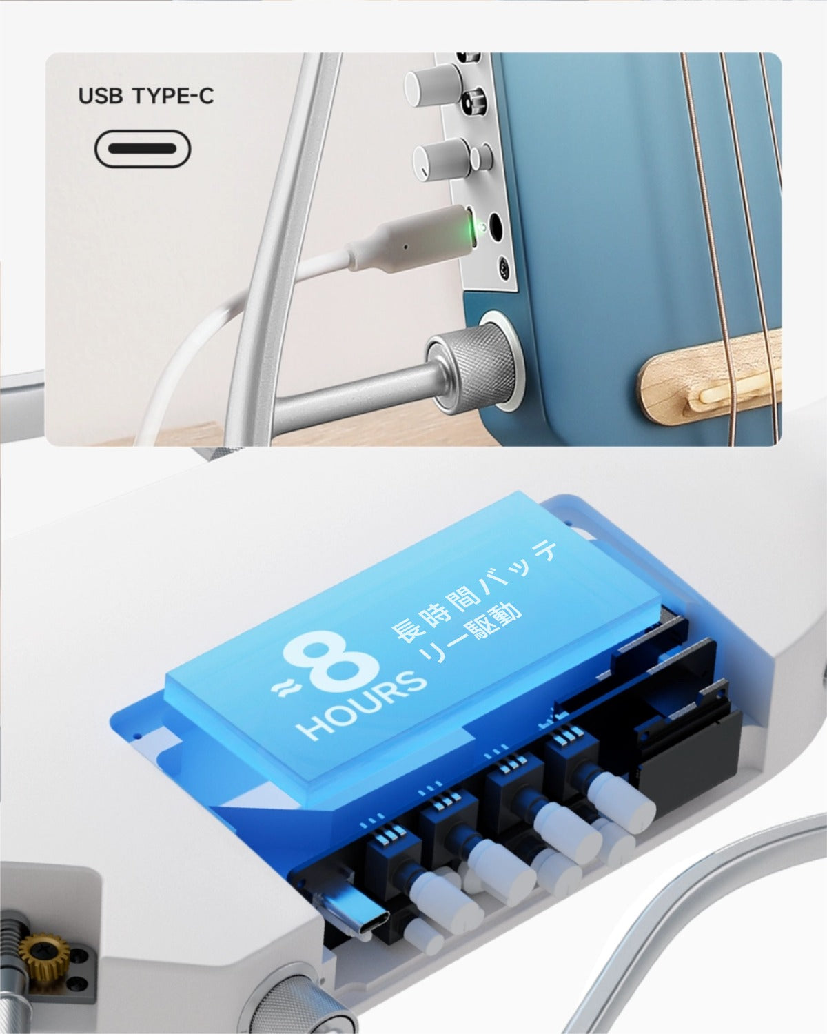 Donner HUSH™ I PRO トラベルギター-ハワイアンブルー##