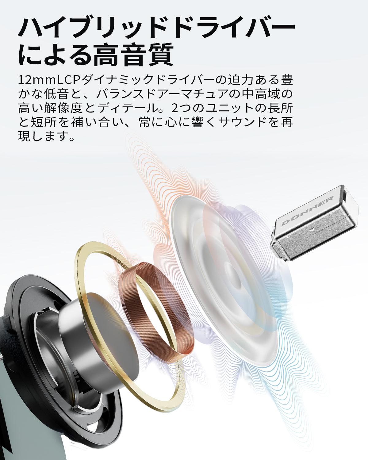 Donner Dobuds ONE 完全ワイヤレスイヤホン ウルトラノイズキャンセリング マルチポイント接続 最大32時間再生 急速充電 防水IPX4 音声アシスタント Siri対応 音楽放送/通学/通勤/ジム/プレゼントBluetooth 5.2-ミントグリーン##