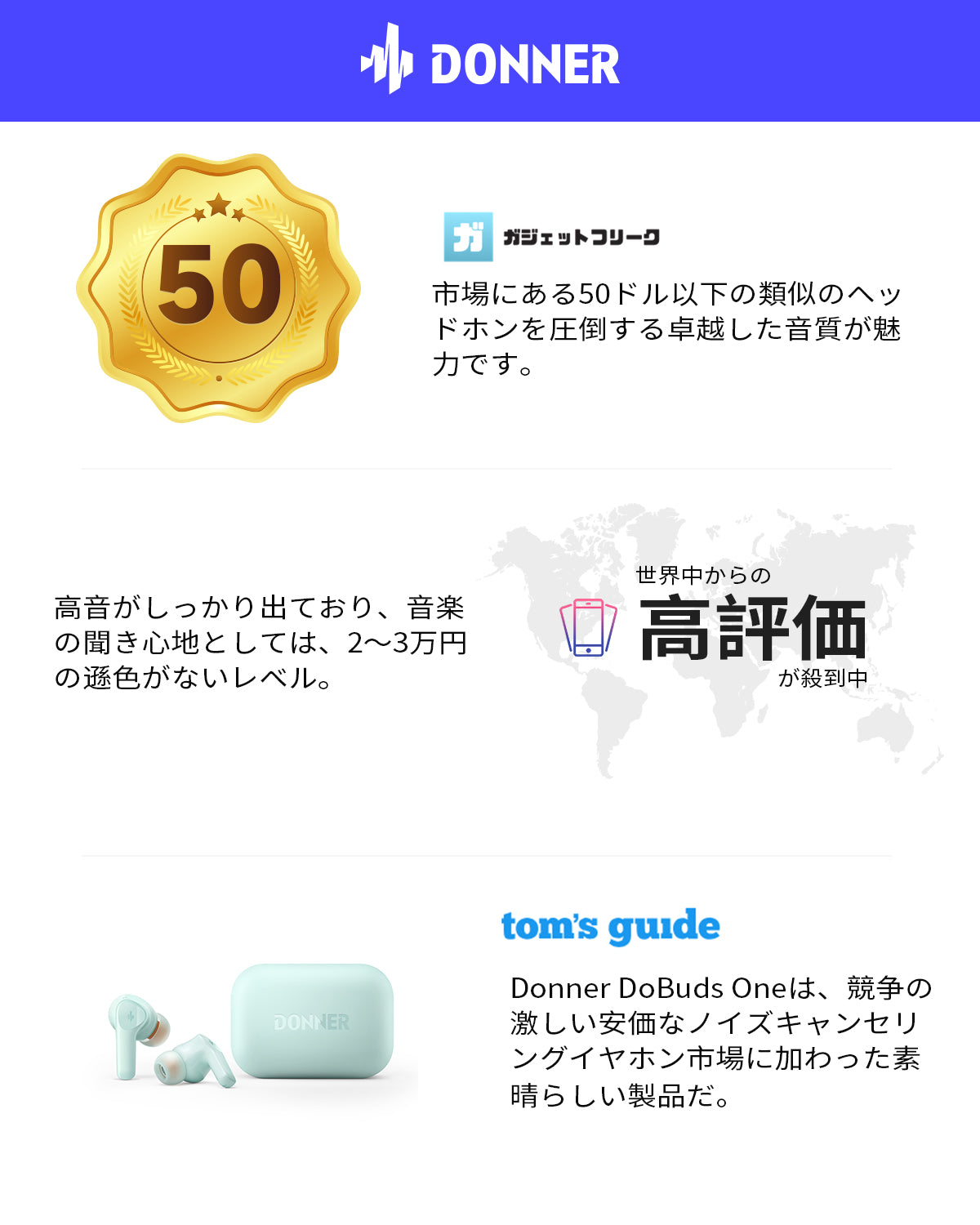Donner Dobuds ONE 完全ワイヤレスイヤホン ウルトラノイズキャンセリング マルチポイント接続 最大32時間再生 急速充電 防水IPX4 音声アシスタント Siri対応 音楽放送/通学/通勤/ジム/プレゼントBluetooth 5.2-ミントグリーン##