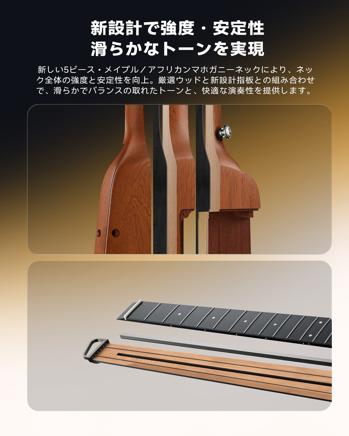 Donner HUSH™ I Evo2 トラベルギター