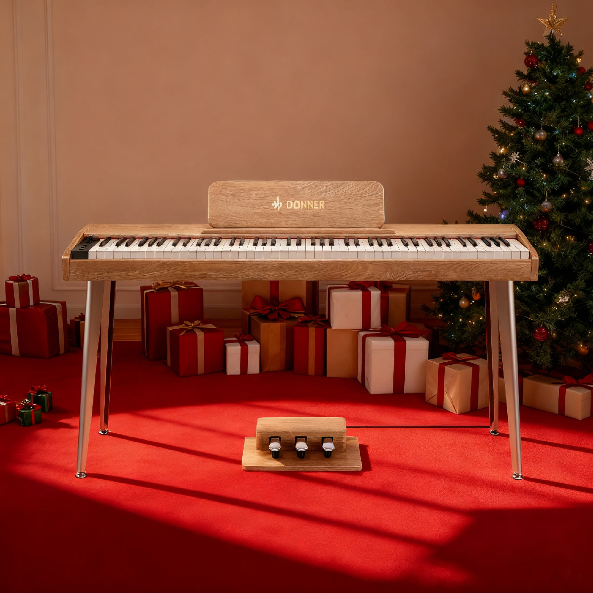 DDP-60 88鍵セミウェイト鍵盤電子ピアノ木製スタンド初心者向け