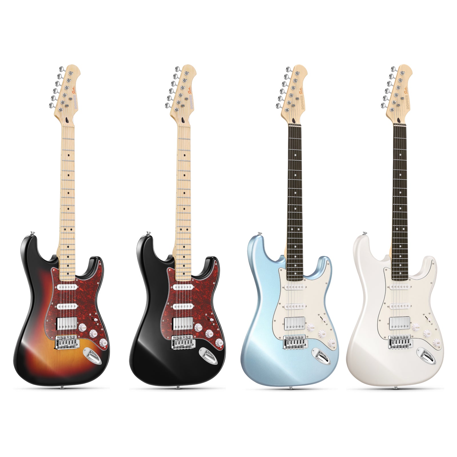 国内初の直営店 Donner DST-152 ST HSSピックアップ 初心者セット エレキギター ギター