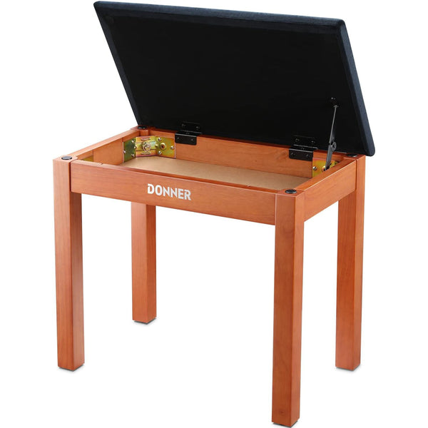 Donner ピアノ椅子 | 楽譜収納付き木製キーボードベンチ