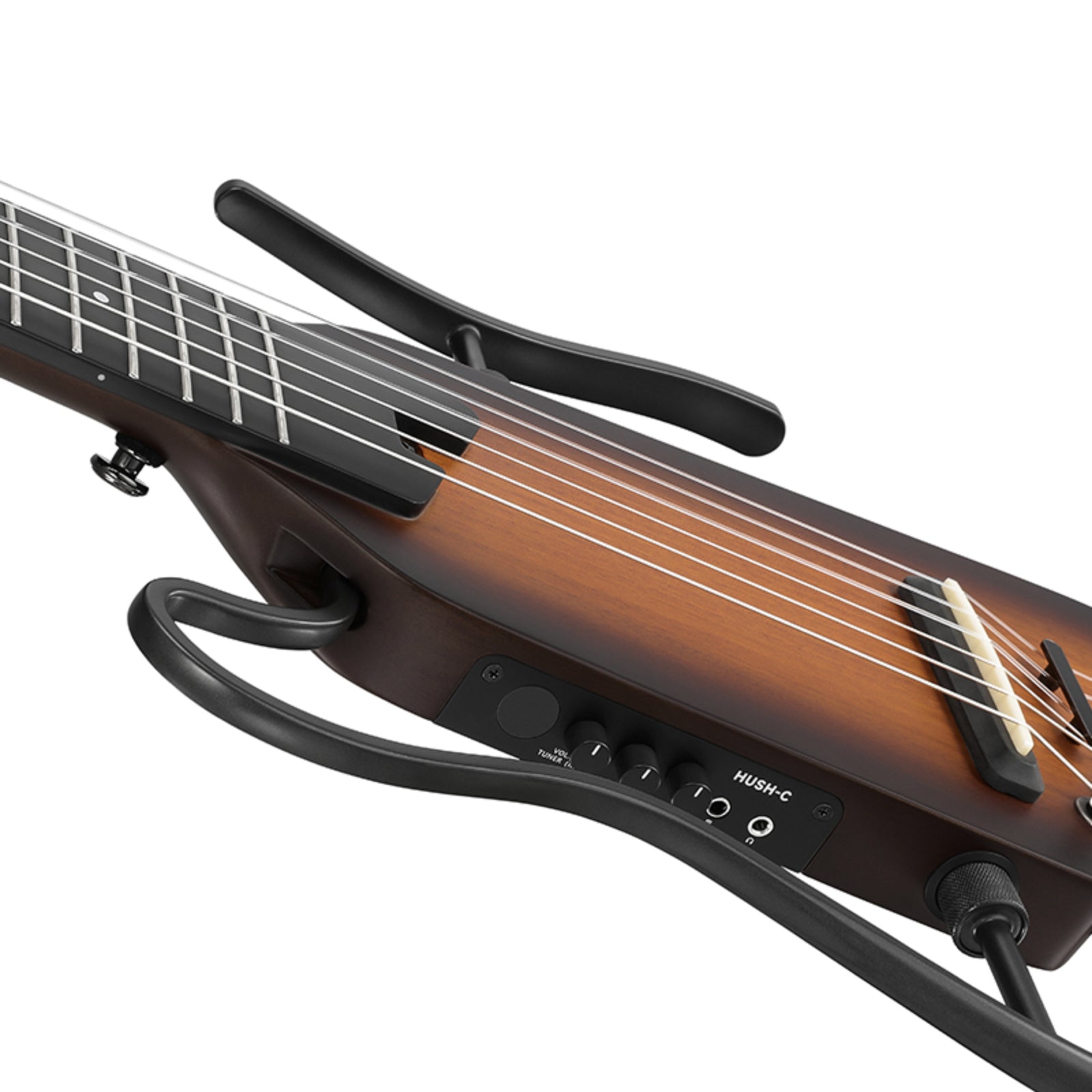 Donner HUSH™ C ナイロン弦 アコースティック・エレクトリックギター-サンバースト##