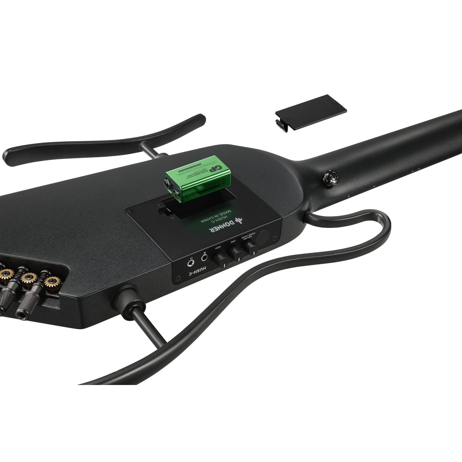 Donner HUSH™ C ナイロン弦 アコースティック・エレクトリックギター-ブラック##