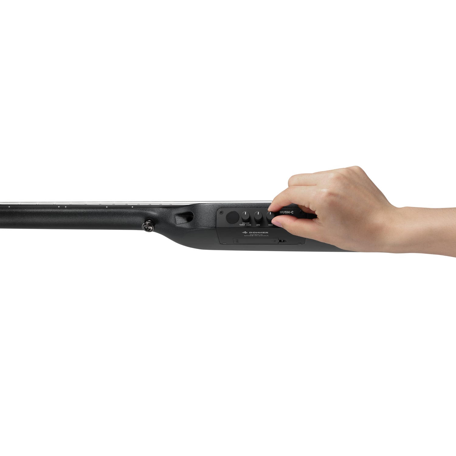 Donner HUSH™ C ナイロン弦 アコースティック・エレクトリックギター-ブラック##